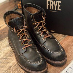 Frye Men's Dakota Mid Lace Moc-Toe Boots Size 12 (Black)